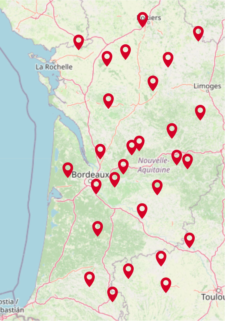 Carte Conseil des Équidés Nouvelle-Aquitaine